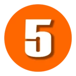 number 5 orange